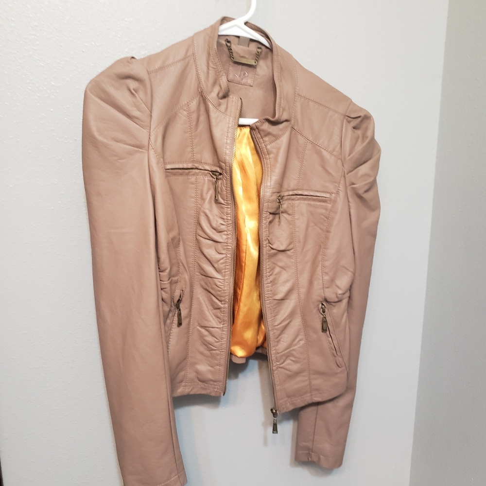 J2 leather light brown jacket